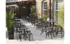 Nardi Stack Maxi Stool with Matching Hightop Table in Outdoor Cafe Settings