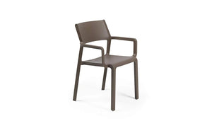 Nardi Thrill Stackable Monobloc Chair with Armrest - Brown