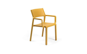 Nardi Thrill Stackable Monobloc Chair with Armrest - Mustard
