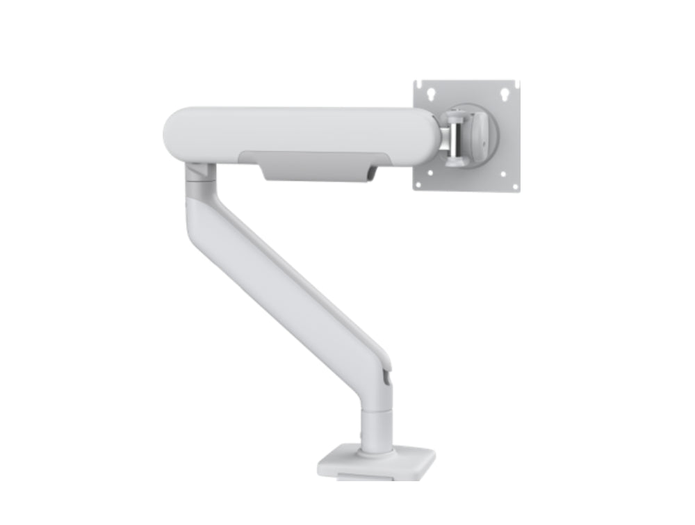 Natura Single Spring Flat Screen Monitor Arm White