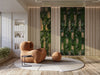 Naturo Acoustic Vertical Garden in Green Finish with Lounge Seating and Side Table in Living Room Setting