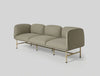 Nebula Collection 3 Seater Sofa with Armcahir and Low Backrest