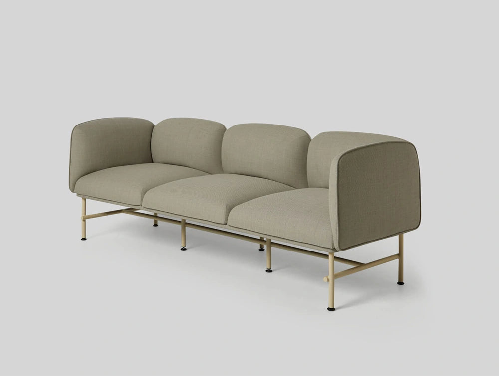 Nebula Collection 3 Seater Sofa with Armcahir and Low Backrest