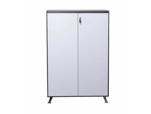 Nero Executive Cupboard With White Doors