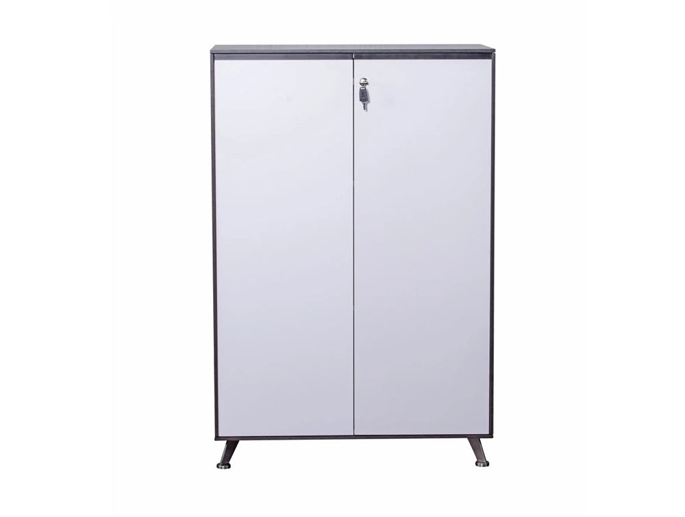 Nero Executive Cupboard with White Doors