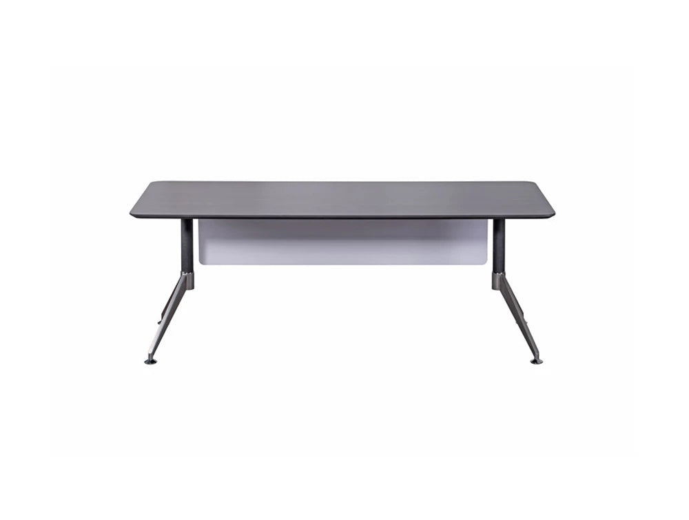 Nero Executive Desk with Modesty Panel Front View