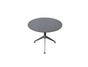 Nero Executive Round Table With Metal Legs