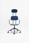 New School High Back Chair on 5 Star Base with Castors 5