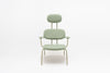 New School High Back Lounge Chair with Four Metal Legs 2