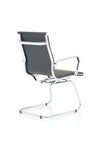 Nola Black Leather Cantilever Visitor Chair With Arms OP000224 7