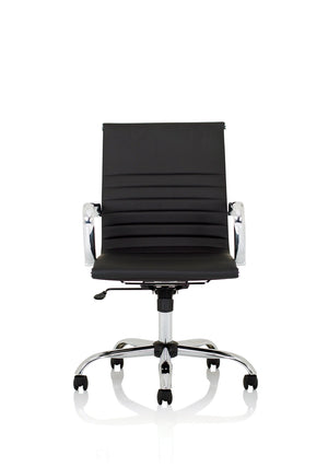 Nola Black Leather Executive Office Chair With Arms OP000225 3