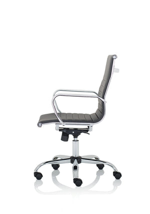 Nola Black Leather Executive Office Chair With Arms OP000225 5