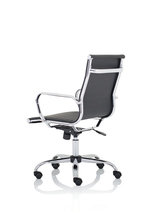 Nola Black Leather Executive Office Chair With Arms OP000225 6