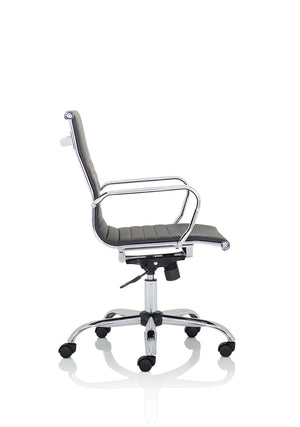 Nola Black Leather Executive Office Chair With Arms OP000225 9