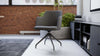 Noma Upholstered Office Chair In Grey Finish With Black Cupboard In Living Room Setting