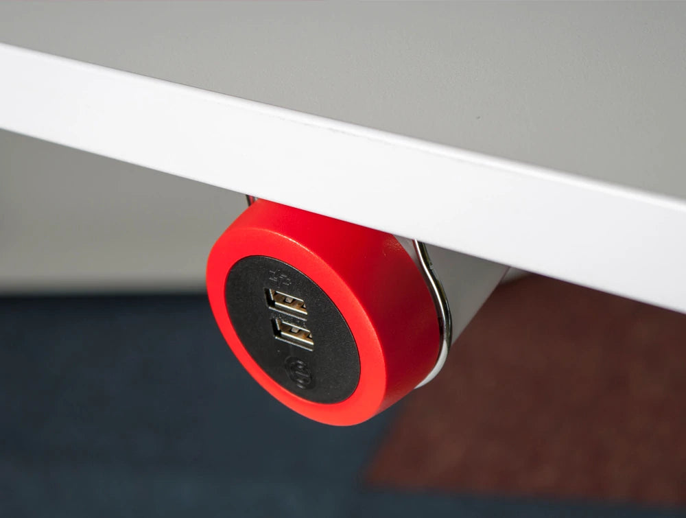 Oe Pendulum On Surface Power Module With Dual Usb Ports And Under Desk Mount System