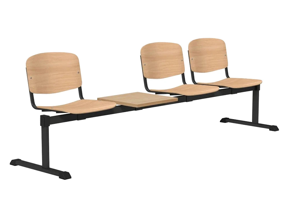 Oi Series Bench With Table  Beech Wood Oib4Pt Blk Wd Be