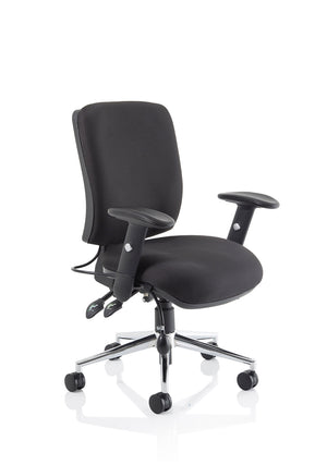 Chiro Medium Back Task Operators Chair Black With Arms Image 2