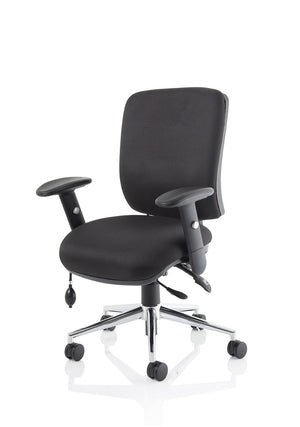 Chiro Medium Back Task Operators Chair Black With Arms Image 4