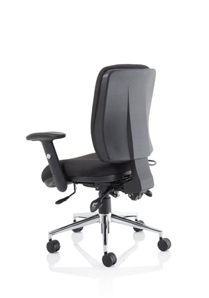 Chiro Medium Back Task Operators Chair Black With Arms Image 6