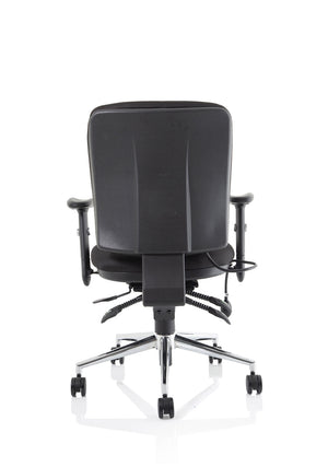 Chiro Medium Back Task Operators Chair Black With Arms Image 7