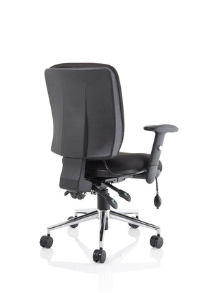 Chiro Medium Back Task Operators Chair Black With Arms Image 8