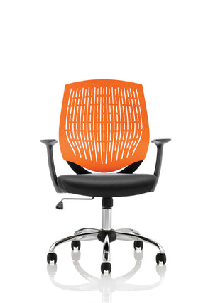 Dura Task Operator Chair Orange With Arms Image 3