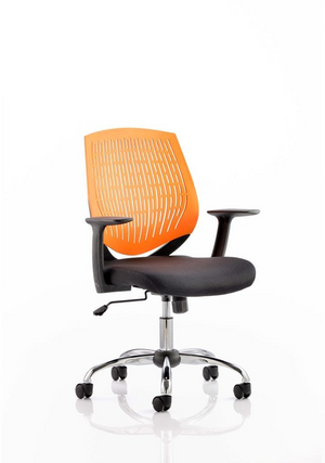 Dura Task Operator Chair Orange With Arms Image 2