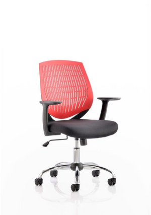 Dura Task Operator Chair Red With Arms Image 2