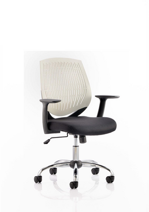Dura Task Operator Chair White With Arms Image 2