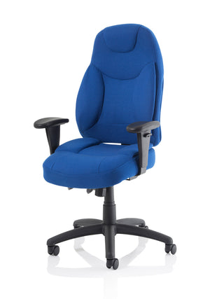 Galaxy Task Operator Chair Blue Fabric With Arms Image 6