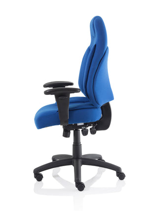 Galaxy Task Operator Chair Blue Fabric With Arms Image 7