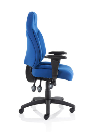 Galaxy Task Operator Chair Blue Fabric With Arms Image 11