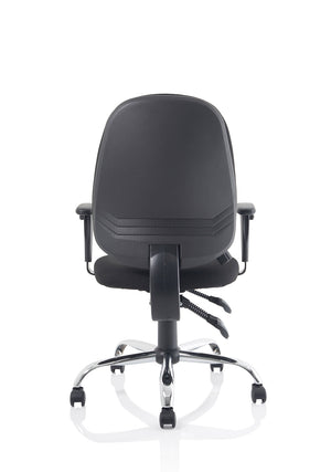 Lisbon Task Operator Chair Black Fabric With Arms Image 8