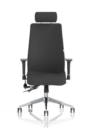 Onyx Ergo Posture Chair Black Fabric With Headrest With Arms Image 3