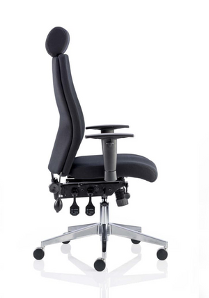 Onyx Ergo Posture Chair Black Fabric With Headrest With Arms Image 10