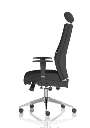 Onyx Ergo Posture Chair Black Fabric With Headrest With Arms Image 5