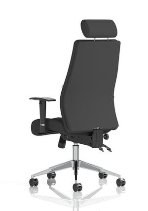 Onyx Ergo Posture Chair Black Fabric With Headrest With Arms Image 6