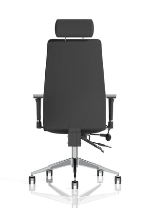 Onyx Ergo Posture Chair Black Fabric With Headrest With Arms Image 7