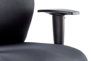 Onyx Ergo Posture Chair Black Fabric Without Headrest With Arms Image 19