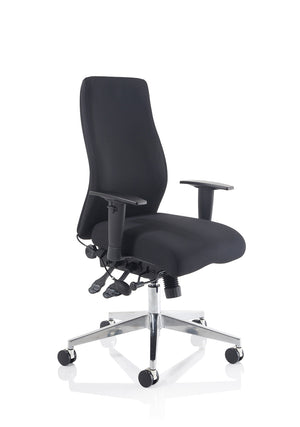 Onyx Ergo Posture Chair Black Fabric Without Headrest With Arms Image 10
