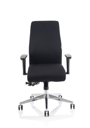 Onyx Ergo Posture Chair Black Fabric Without Headrest With Arms Image 11