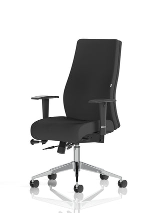 Onyx Ergo Posture Chair Black Fabric Without Headrest With Arms Image 4