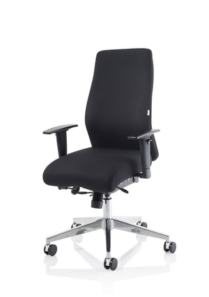 Onyx Ergo Posture Chair Black Fabric Without Headrest With Arms Image 12