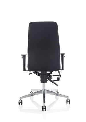 Onyx Ergo Posture Chair Black Fabric Without Headrest With Arms Image 15