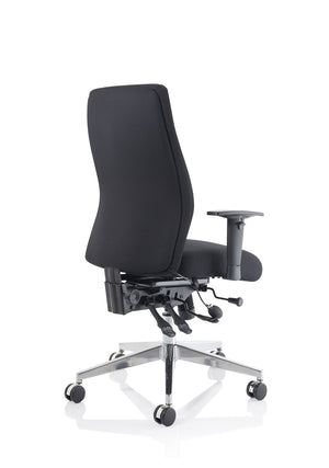 Onyx Ergo Posture Chair Black Fabric Without Headrest With Arms Image 16