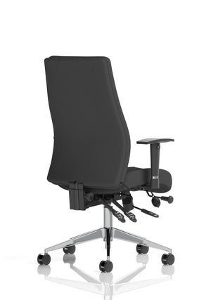 Onyx Ergo Posture Chair Black Fabric Without Headrest With Arms Image 8