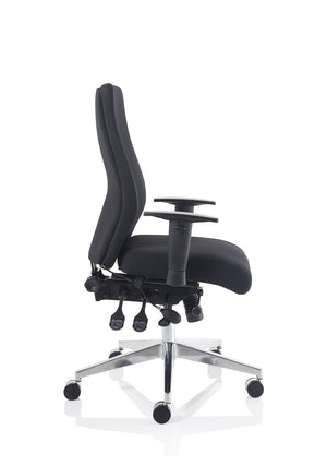 Onyx Ergo Posture Chair Black Fabric Without Headrest With Arms Image 17