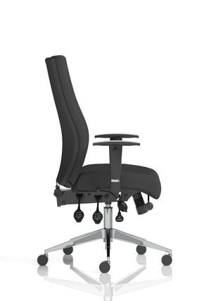 Onyx Ergo Posture Chair Black Fabric Without Headrest With Arms Image 9