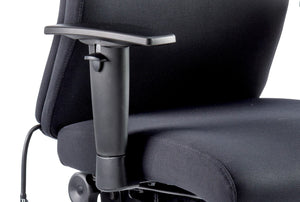 Onyx Ergo Posture Chair Black Fabric Without Headrest With Arms Image 18